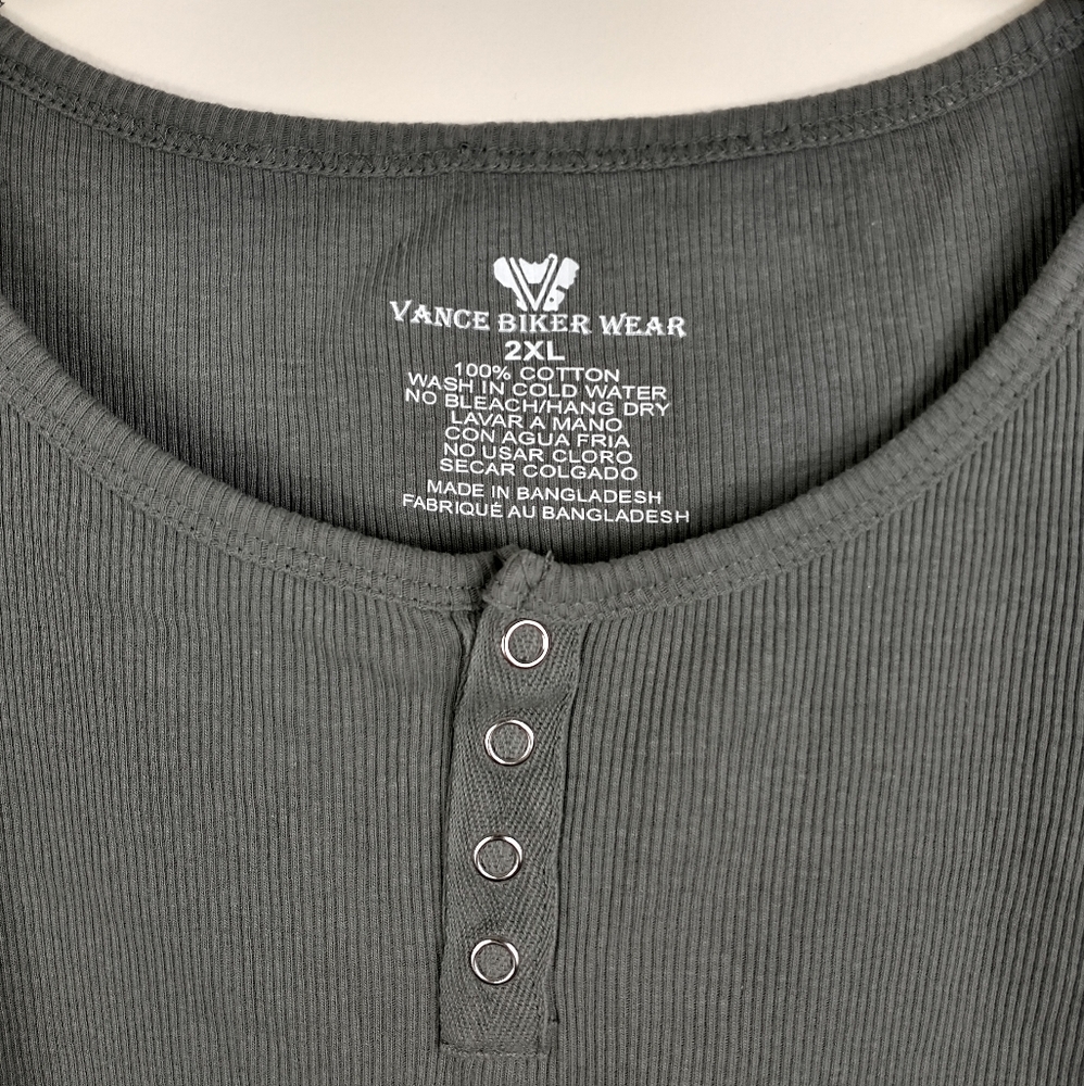 Womens Biker Tank Top Gray 2XL Laconia Motorcycle Week 2022 NH Ribbed Snaps - Picture 6 of 6